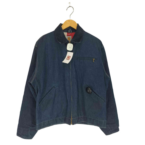 カーハート Carhartt 80s 86年製 USA製 YKKジップ 裏地キルティングデニムデトロイトジャケット メンズ 42