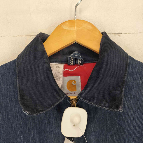 カーハート Carhartt 80s 86年製 USA製 YKKジップ 裏地キルティングデニムデトロイトジャケット メンズ 42