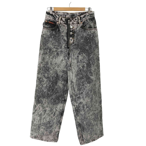 マーティンローズ Martine rose ZIP HEM JEAN GREY ACID WASH グレー アシッドウォッシュ ジップフライ ジーンズ メンズ JPN:M