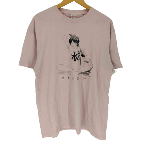 ユナイテッドアスレ UNITED ATHLE 漫画イラスト バンドプリント クルーネックTシャツ メンズ import:XL