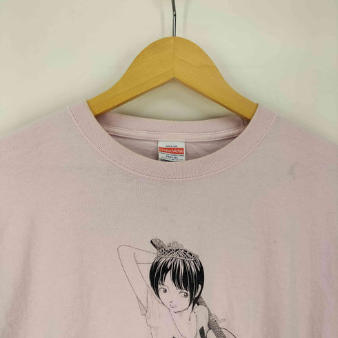 ユナイテッドアスレ UNITED ATHLE 漫画イラスト バンドプリント クルーネックTシャツ メンズ import:XL