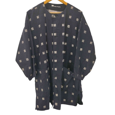 アイムイッセイミヤケ im ISSEY MIYAKE 80S 総柄 ワイドシルエット ノーカラー カバーオール レディース