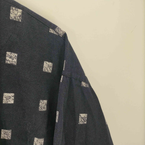 アイムイッセイミヤケ im ISSEY MIYAKE 80S 総柄 ワイドシルエット ノーカラー カバーオール レディース