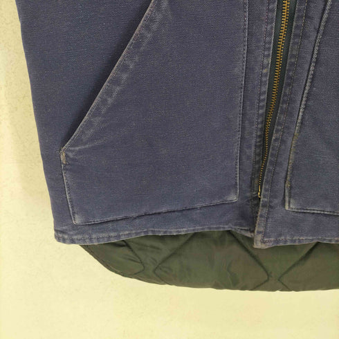 カーハート Carhartt USA製 YKKジップ ユニオンチケット 裏地キルティングダックベスト メンズ S