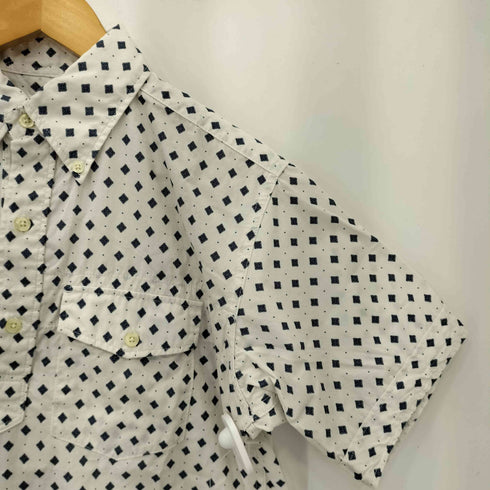 エンジニアードガーメンツ Engineered Garments USA製 小紋柄 BD ハーフボタン 半袖シャツ メンズ import:S