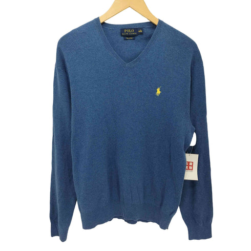 ポロラルフローレン POLO RALPH LAUREN PIMA COTTON ポニー刺繍 Vネックニット メンズ import:S