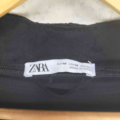 ザラ ZARA スエード調 ノーカラージャケット メンズ import:M