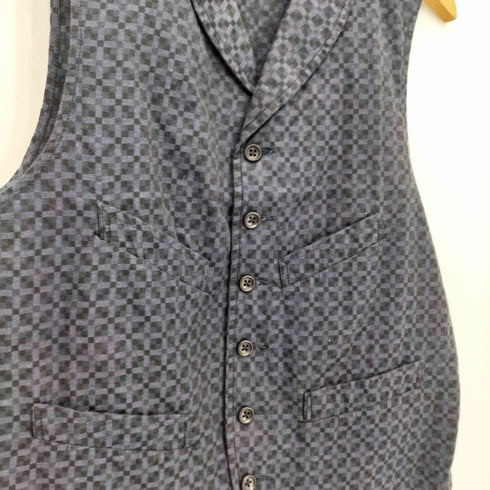 エンジニアードガーメンツ Engineered Garments USA製 総柄 マルチボタン ベスト ジレ メンズ import:S