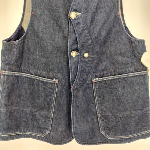 エンジニアードガーメンツ Engineered Garments USA製 フロントボタンデザイン デニム ベスト メンズ import:S