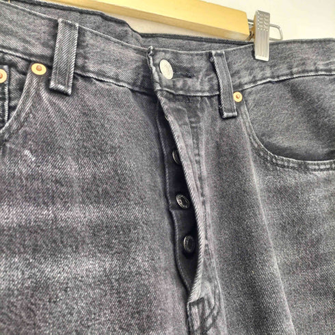 リーバイス Levis ボタン裏3757 501 ORIGINAL Black Worn In ヴィンテージブラックストレートデニムパンツ メンズ 33×30