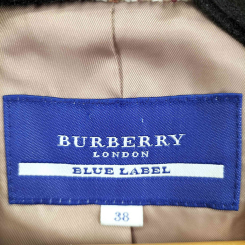 バーバリーロンドン BURBERRY LONDON ツイードPコート レディース DE:38