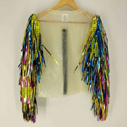 BIRDS OF PREY コーションテープ マルチカラーテープ シースルー ノーカラージャケット レディース import:XL