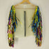 BIRDS OF PREY コーションテープ マルチカラーテープ シースルー ノーカラージャケット レディース import:XL