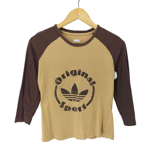 アディダス adidas original sport フロッキープリント ラグラン Y2K レディース import:M