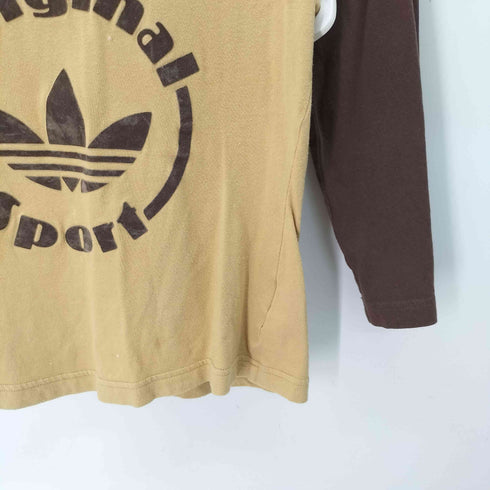 アディダス adidas original sport フロッキープリント ラグラン Y2K レディース import:M