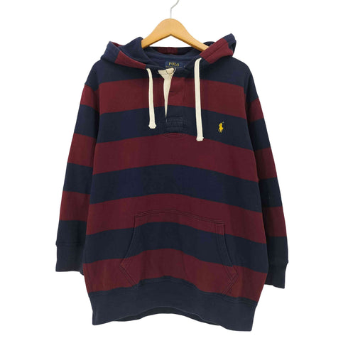 ポロラルフローレン POLO RALPH LAUREN ポニー 刺繍 ボーダー ラガー シャツ パーカー メンズ import:L