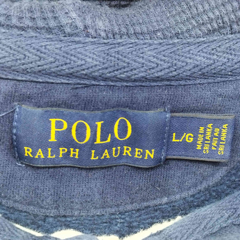 ポロラルフローレン POLO RALPH LAUREN ポニー 刺繍 ボーダー ラガー シャツ パーカー メンズ import:L