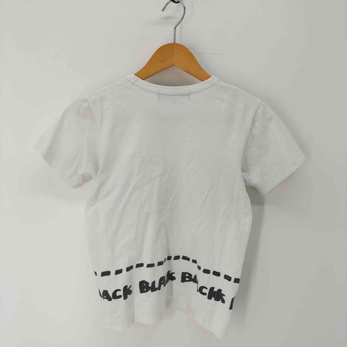 ブラックコムデギャルソン BLACK COMME des GARCONS ヘムロゴ プリント Tシャツ ピチT レディース JPN:S
