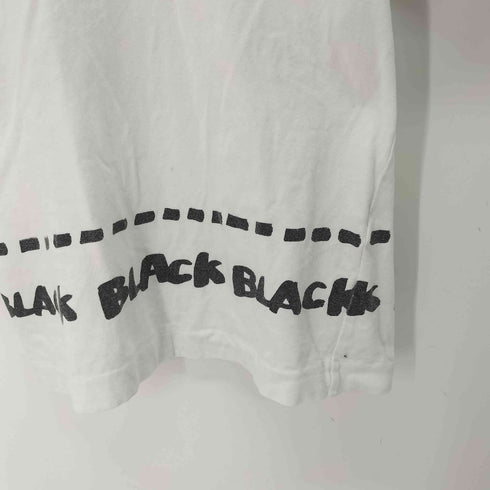 ブラックコムデギャルソン BLACK COMME des GARCONS ヘムロゴ プリント Tシャツ ピチT レディース JPN:S