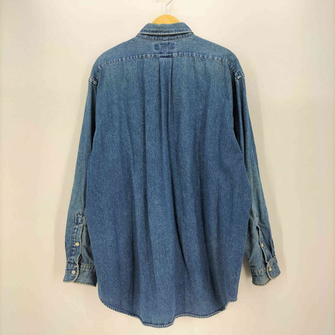 ラルフローレン RALPH LAUREN BLAIRE ポニー 刺繍 デニム L/S ボタンダウン シャツ メンズ import:XL