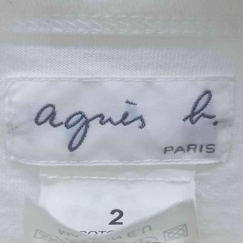 アニエスベー agnes b. EU製 袖ロゴ カットソー ロンT レディース 2