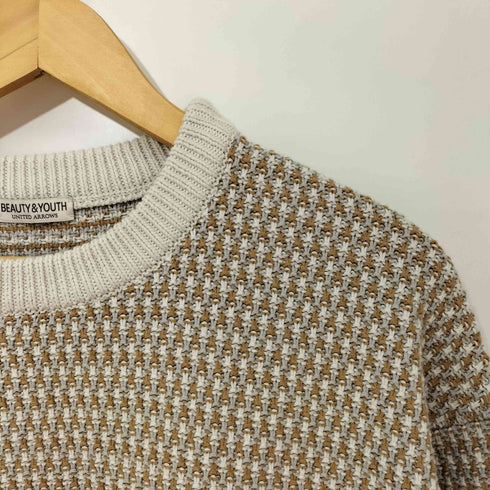 ビューティーアンドユースユナイテッドアローズ BEAUTY & YOUTH UNITED ARROWS ドロップ パターン バルーン クルーネック ニット メンズ JPN:L