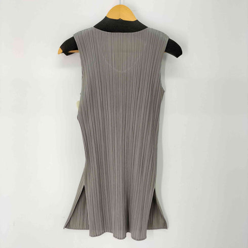 プリーツプリーズイッセイミヤケ PLEATS PLEASE ISSEY MIYAKE プリーツ Vネック ノースリーブ ロング レディース JPN:3