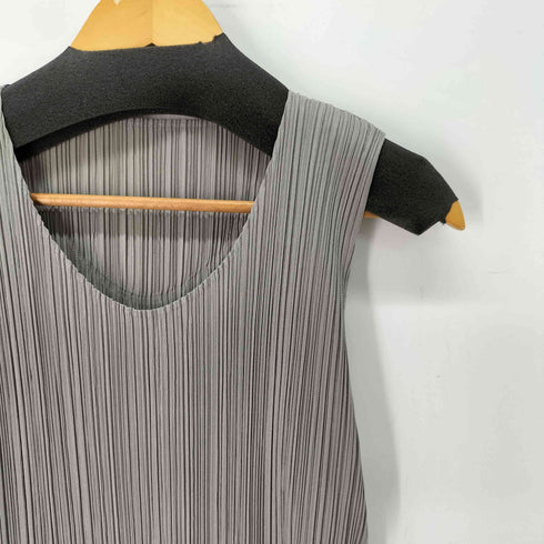 プリーツプリーズイッセイミヤケ PLEATS PLEASE ISSEY MIYAKE プリーツ Vネック ノースリーブ ロング レディース JPN:3
