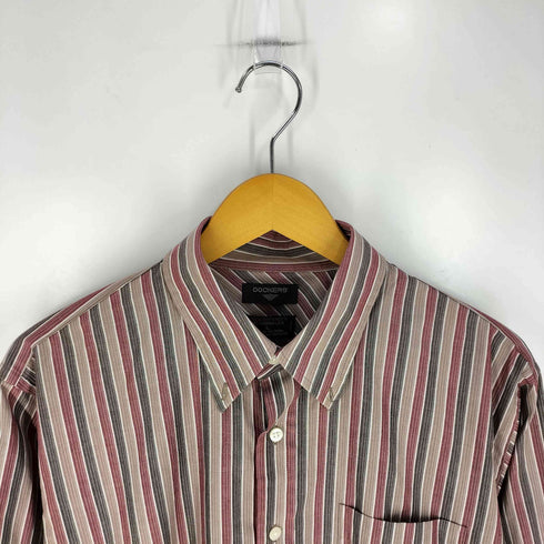 ドッカーズ DOCKERS 90-2000S ドッキング ストライプ ショート丈 フリルシャツ レディース import:L