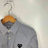 プレイコムデギャルソン PLAY COMME des GARCONS 22SS ロゴワッペン ストライプ レギュラーカラーシャツ レディース JPN:S