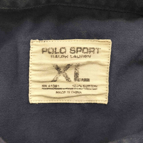 ポロスポーツラルフローレン POLO SPORT RALPH LAUREN ロゴプリントハーフボタンシャツ メンズ XL