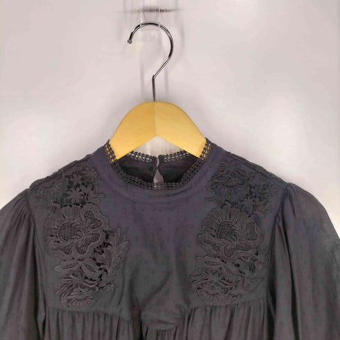 オールセインツ ALLSAINTS 21SS Nico Top 花柄 レース アシンメトリー 切替 ブラウス レディース 155/76A