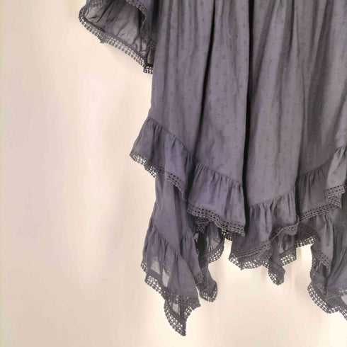 オールセインツ ALLSAINTS 21SS Nico Top 花柄 レース アシンメトリー 切替 ブラウス レディース 155/76A