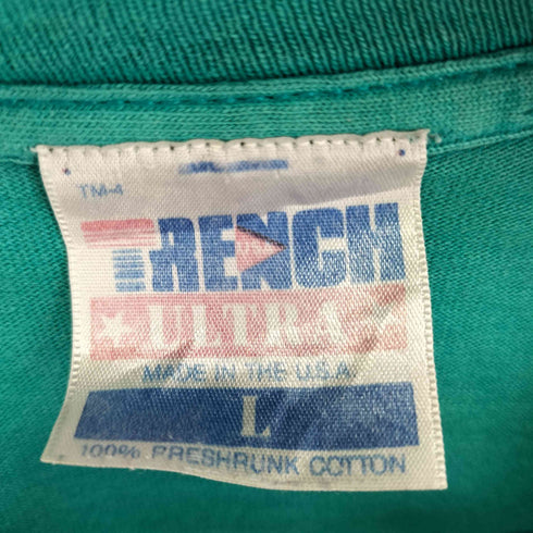 TRENCH 90S MADEIN USA コピーライト1995 フロントプリント クルーネックTシャツ メンズ import:L