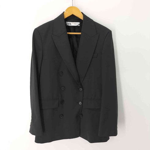 ザラ ZARA ウール混 ダブルブレスト テーラードジャケット & テーパード スラックス レディース XS/XS