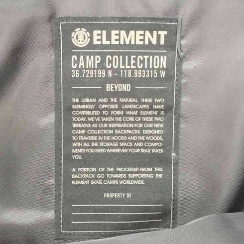 エレメント ELEMENT CAMP COLECTION 総柄 バックパック メンズ