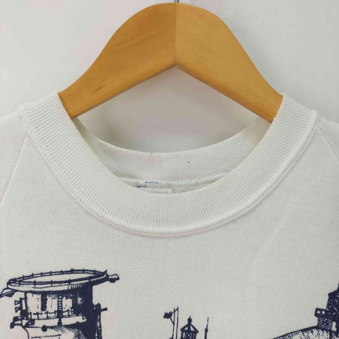 ジャージーズ JERZEES USA製 灯台 ライトハウス柄 プリント ラグラン スウェット メンズ import:XL