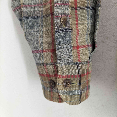 エディーバウアー Eddie Bauer 90s 白タグ マドラスチェック フラップポケット ボタンダウンシャツ メンズ import:M