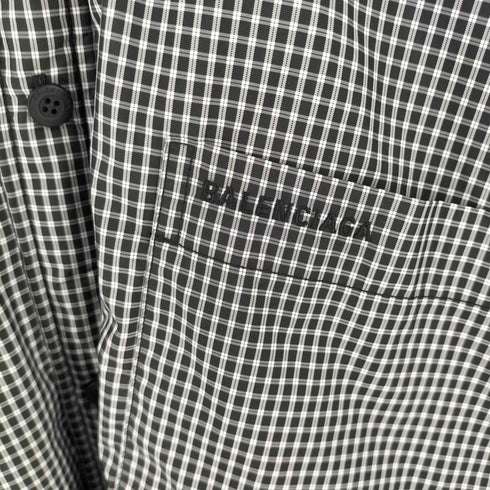 バレンシアガ BALENCIAGA チェック シャツデザイン ジャケット メンズ L