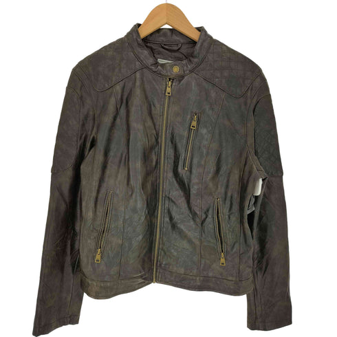 リーバイス Levis フェイクレザー シングルライダースジャケット メンズ import:XL