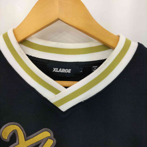 エクストララージ XLARGE BASEBALL LOGO EMBROIDERED V NECK SWEATSHIRT メンズ import:L