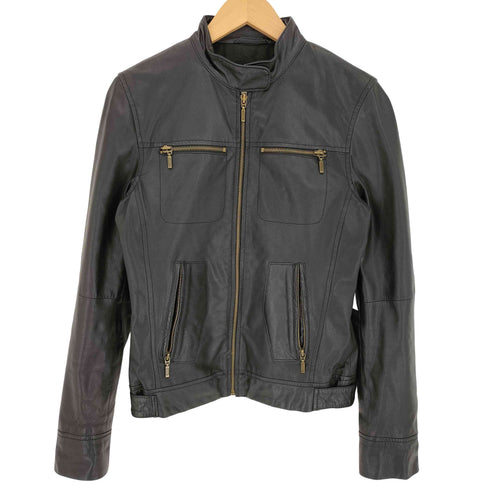 ザラ ZARA TRF トラファルック レザー シングルライダースジャケット レディース import:S