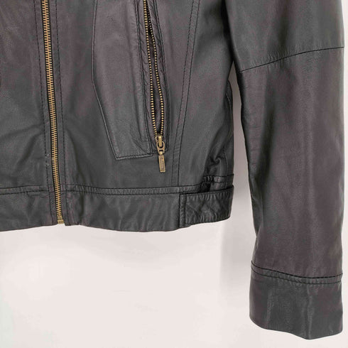 ザラ ZARA TRF トラファルック レザー シングルライダースジャケット レディース import:S