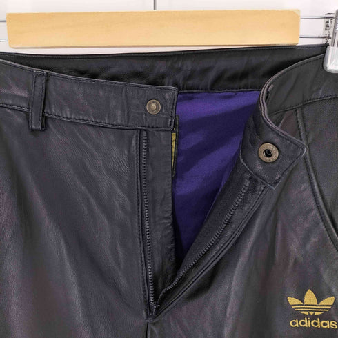 アディダス adidas 羊革 トレフォイルロゴ レザートラックパンツ メンズ 0