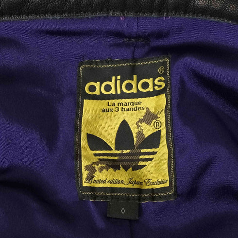 アディダス adidas 羊革 トレフォイルロゴ レザートラックパンツ メンズ 0