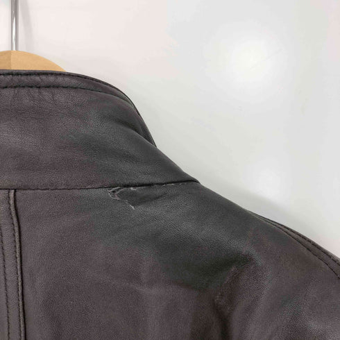 SESTIERE ラムレザー スタンドカラー 比翼ジップ ジャケット メンズ