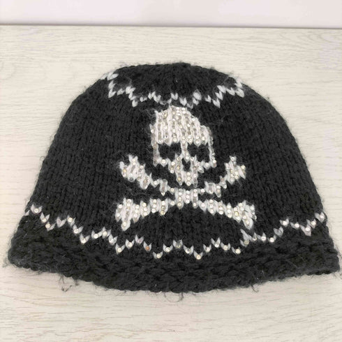 ラインストーン スカル ビーニー メンズ