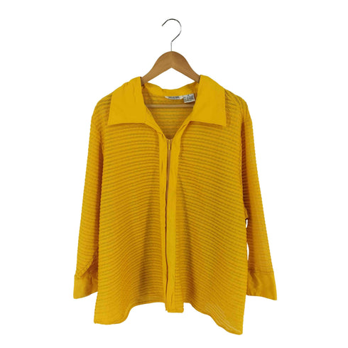 SELENE ロシア製 チュール ボーダー ジップアップ シャツ メンズ 3XL