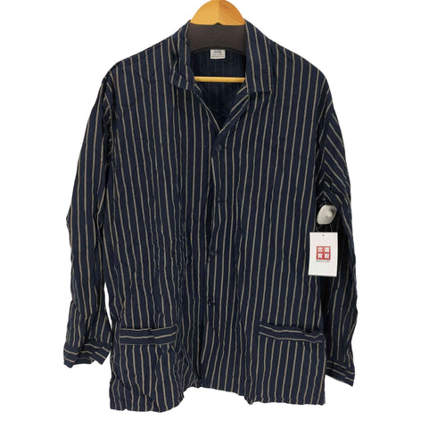 moda blitz イタリア製 ストライプレギュラーカラーL/S シャツ メンズ