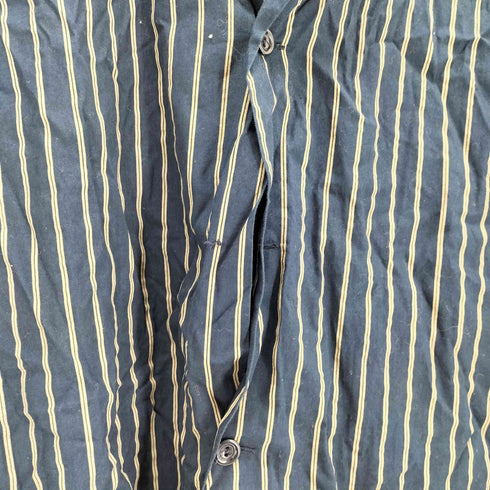 moda blitz イタリア製 ストライプレギュラーカラーL/S シャツ メンズ